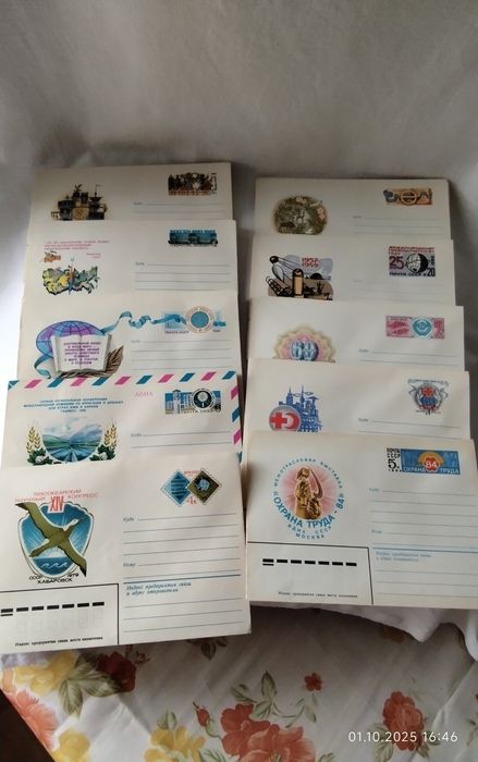 Чистые почтовые конверты СССР/ из разных серий