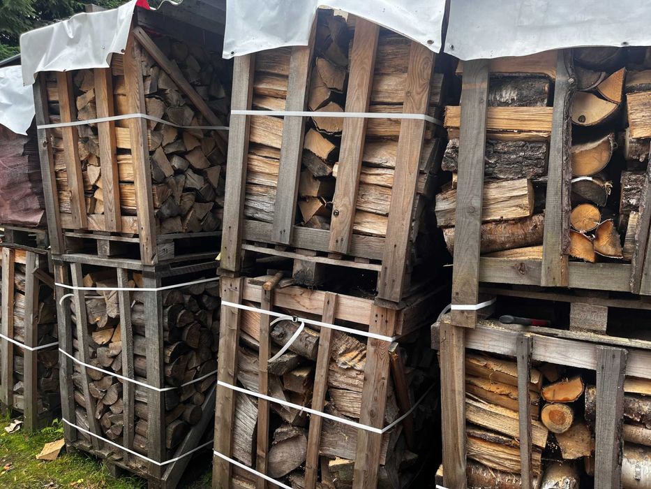 drewno kominkowe Suche liściaste buk brzoza grab opał SUCHE transport