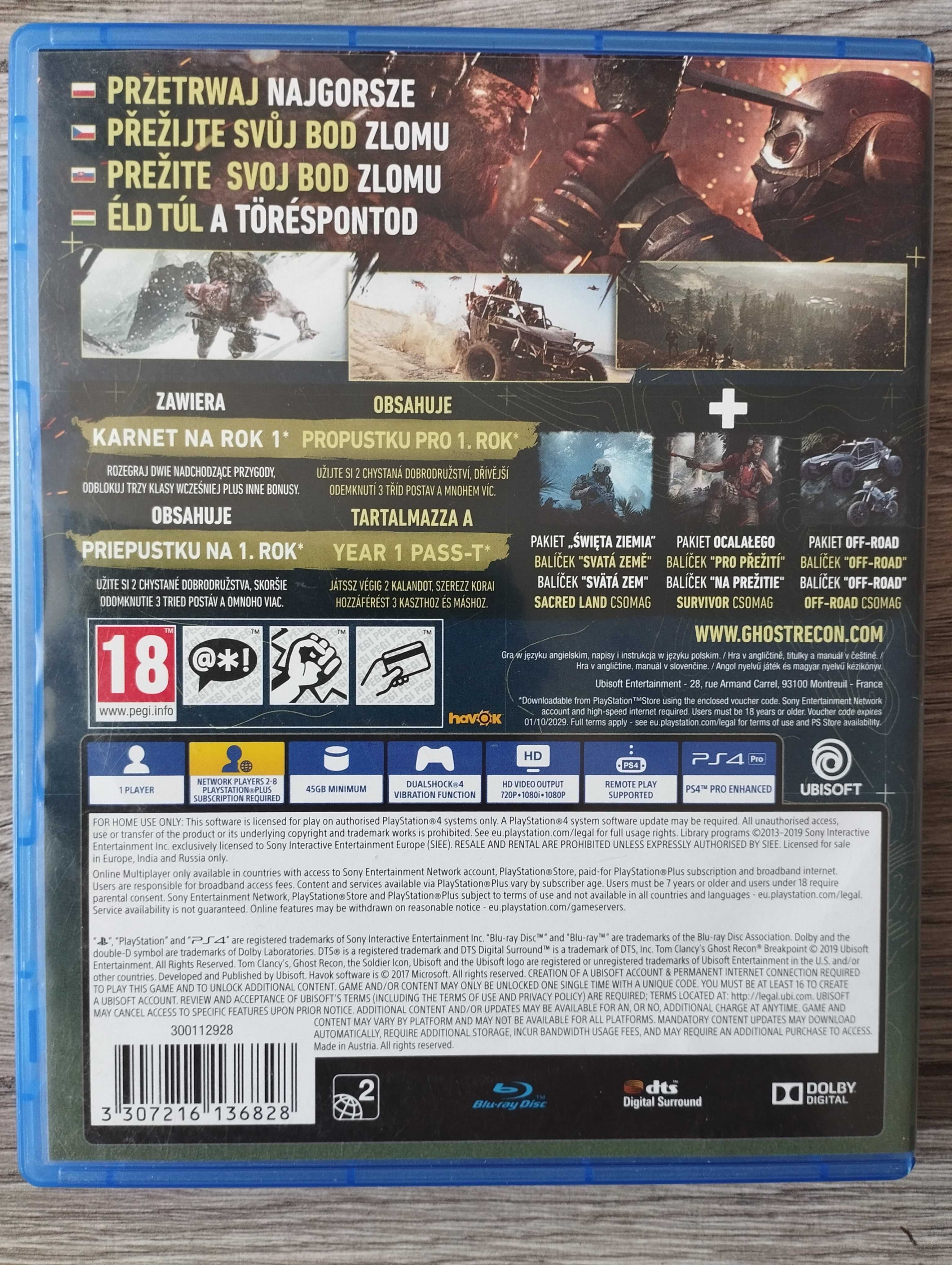 Gra Ghost Recon Breakpoint Polska Wersja PS4/PS5 Playstation