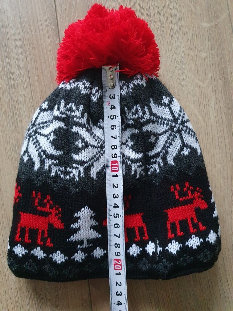 Nowa czapka zimowa świąteczna renifery Sabfil z metką