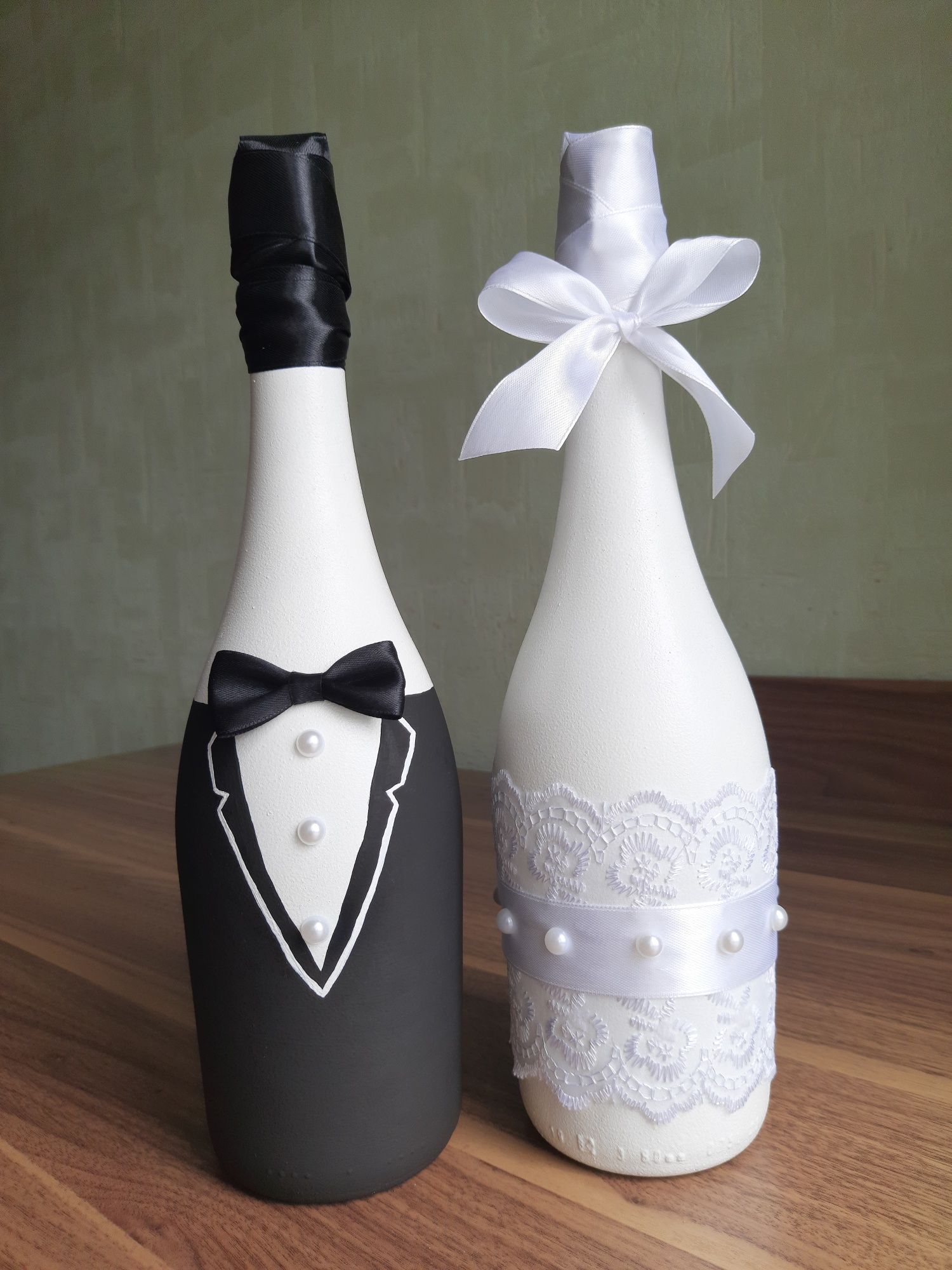 Весільні пляшки бутилки наречені