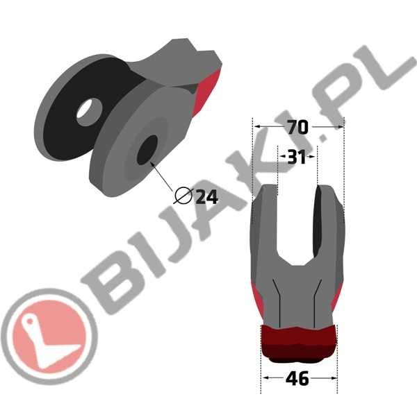 Bijak widiowy frez węglik spiek AHW-1153 mulczer AHWI FM UZM RM