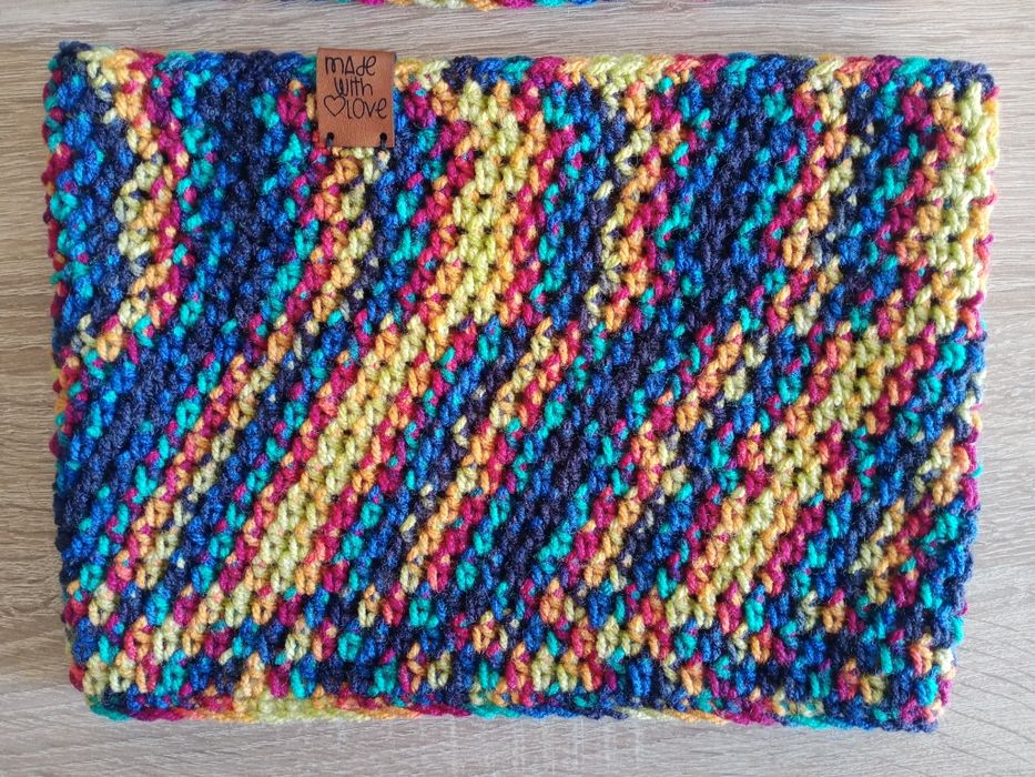 Komplet zestaw czapka + komin handmade