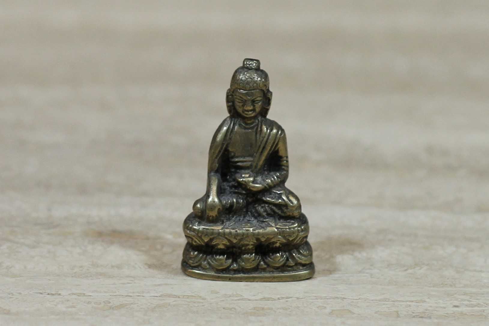 Stara figurka hinduski bożek z mosiądzu 5,5 cm Azja