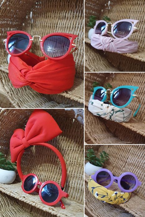 Комплект дитячі сонцезахисні окуляри + обідок