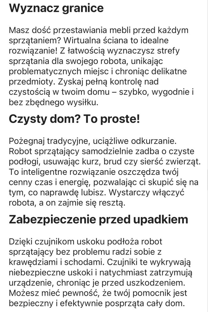 Robot sprzatajacy Xiaomi robot vacuum S20 mopowanie 120 min
