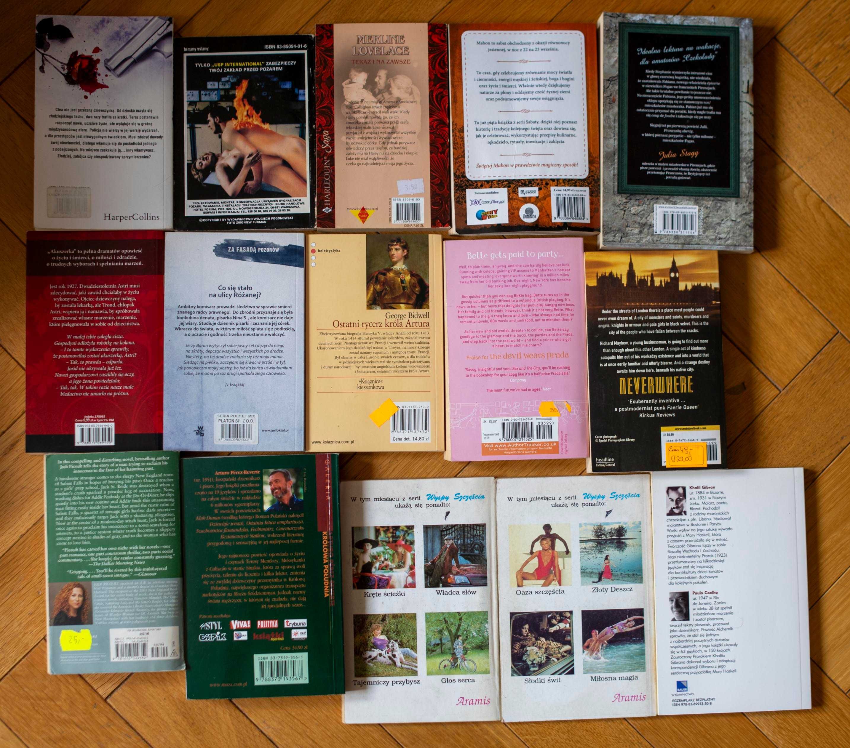 Zestaw Książek 40 szt Kryminały Romanse Literatura Kobieca Coben Child