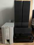 Zestaw Kina domowego Onkyo amplituner glosniki subwoofer aktywny