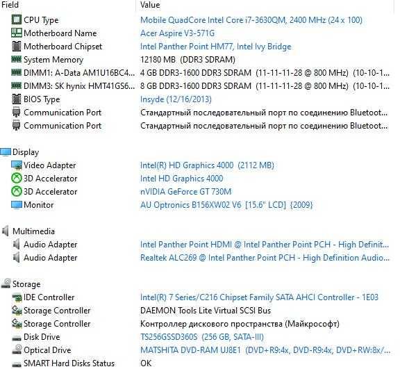 Hоутбук Acer Aspire V3-571G Intel Core i7 NVIDIA GT710M 12RAM 256SSD