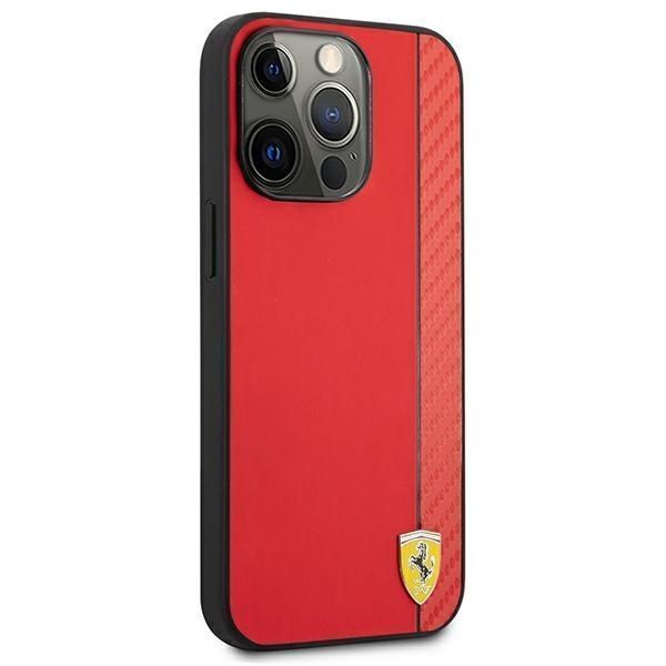 Pokrowiec Ferrari iPhone 13 Pro Max 6,7" Czerwony Carbon Stripe