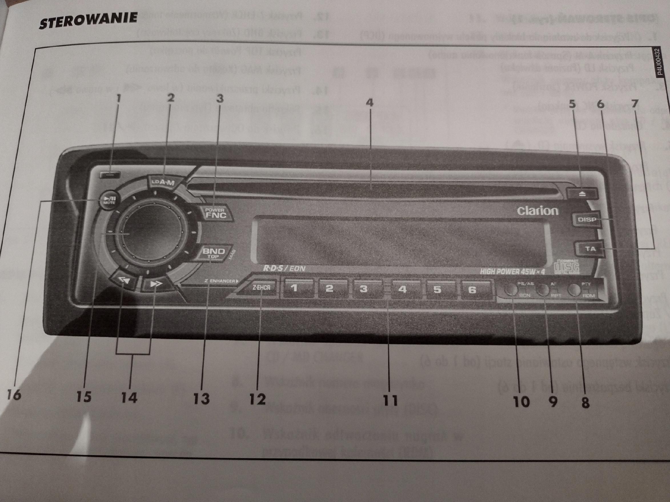 Alfa Romeo 156 Cd Clarion Instrukcja Obsługi Radio