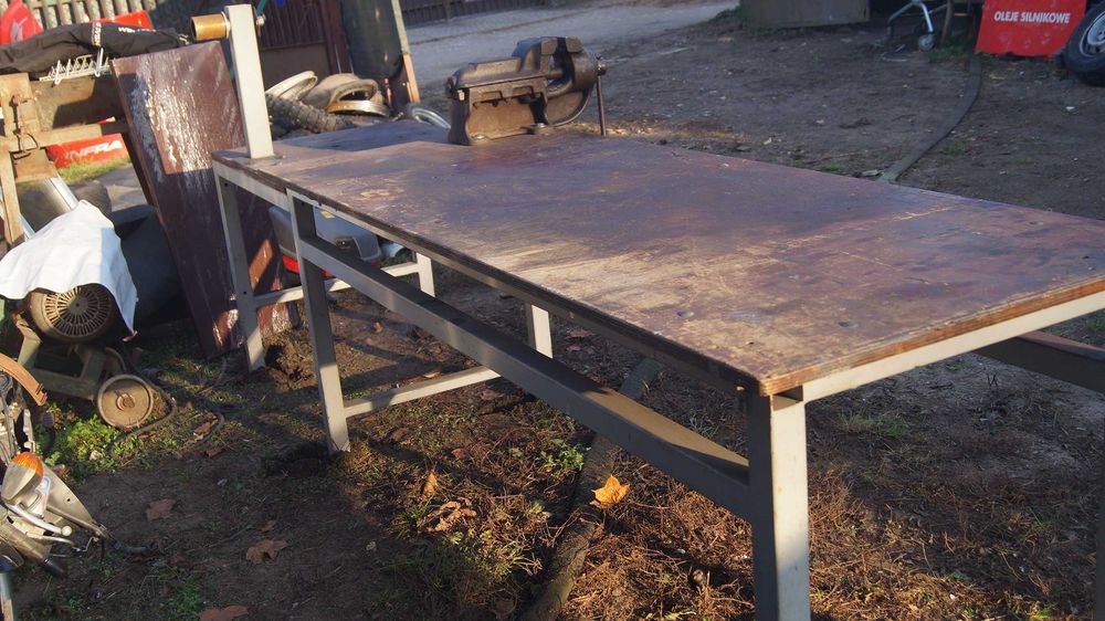 Falbanek stół warsztatowy proszkowo malowany 300X80X85cm solidny