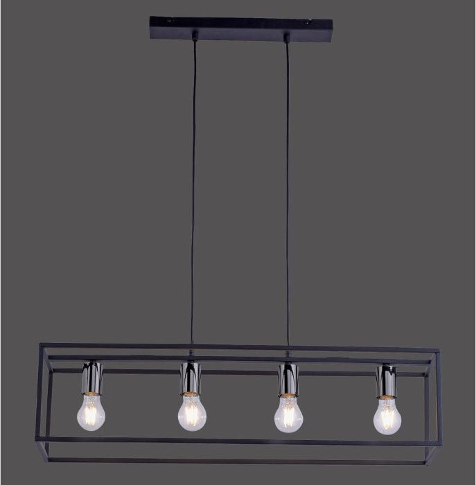 LAMPA LED SUFITOWA LOFT Czarna DESIGN nad stół do jadalni piękna