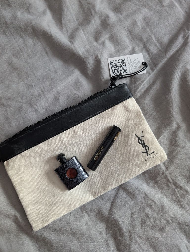 Zestaw Black Opium YSL 7,5ml + maskara 2ml + kosmetyczka