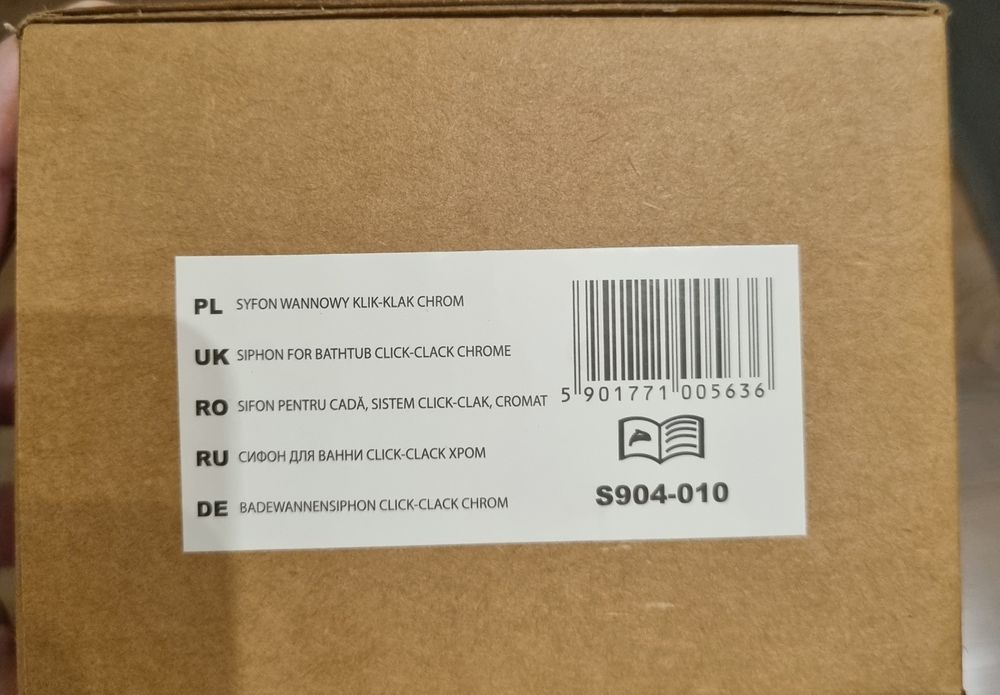 Syfon wannowy klik-klak chrom S904-010 cersanit