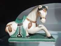 Cavalo deitado em porcelana Oriental - 25cm