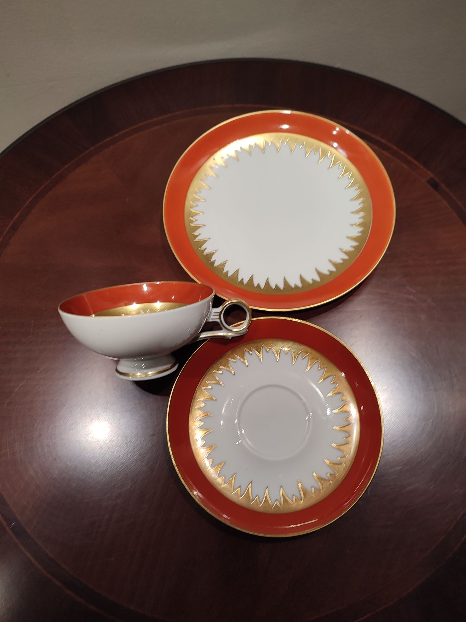 Śliczne stare trio porcelana Wallendorf