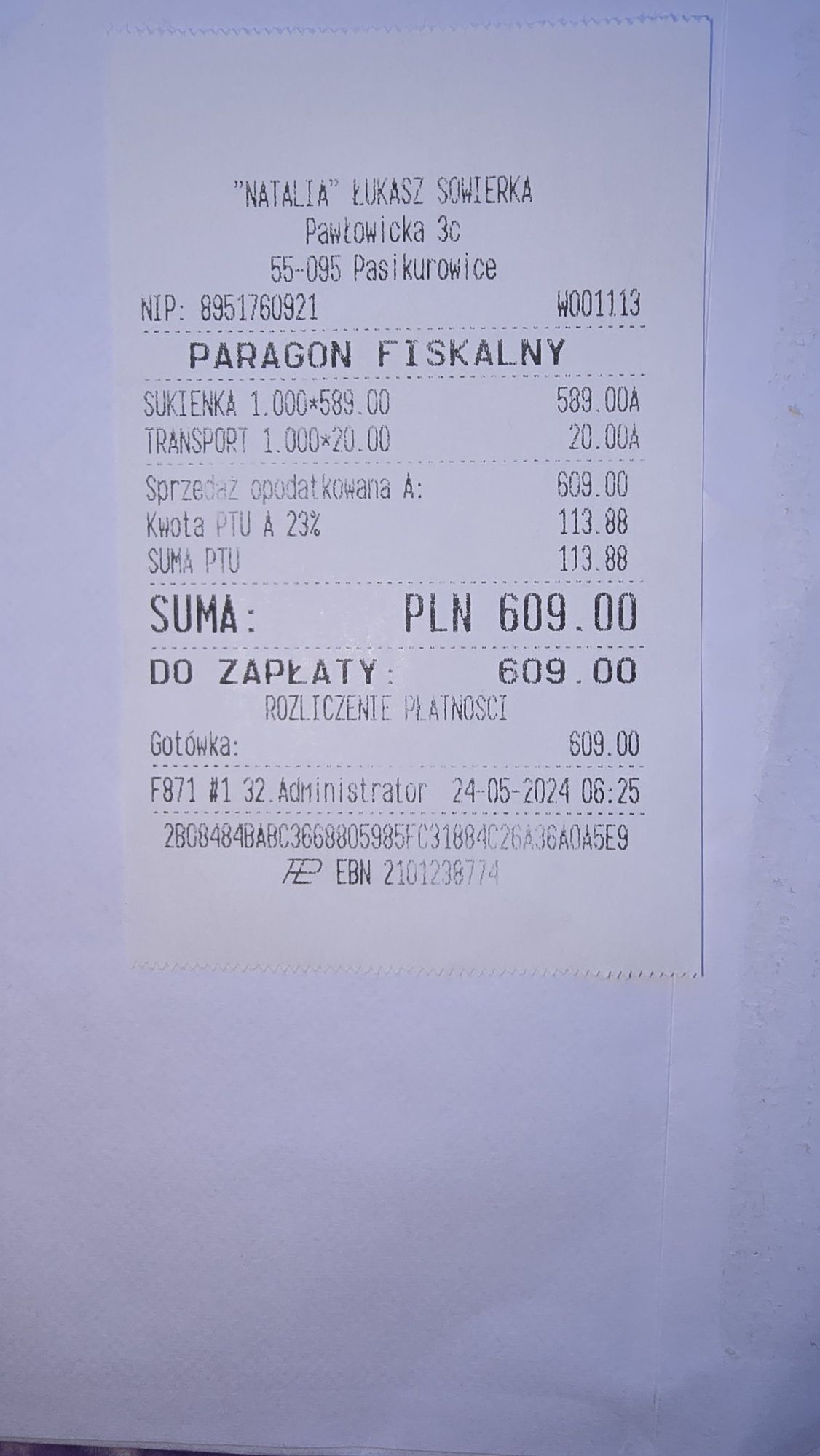 Sukienka malinowa Natalia Sowierka roz 38
