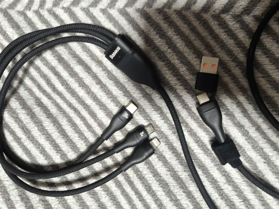 Кабель Baseus для заряджання телефонів і інших гаджетів 3 в 1  100w
1