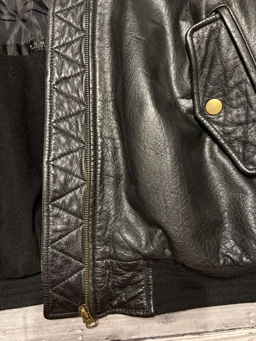 Кожаная куртка Arma Vintage Black Leather Bomber Pilot Alpha Top Gun