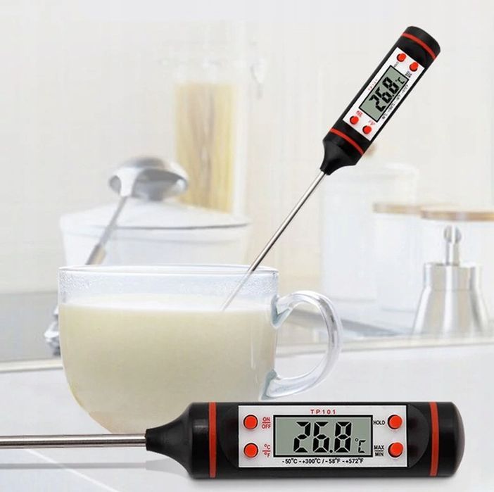 Termometr kuchenny szpilkowy wina grilla mięs cieczy ciast oleju sonda