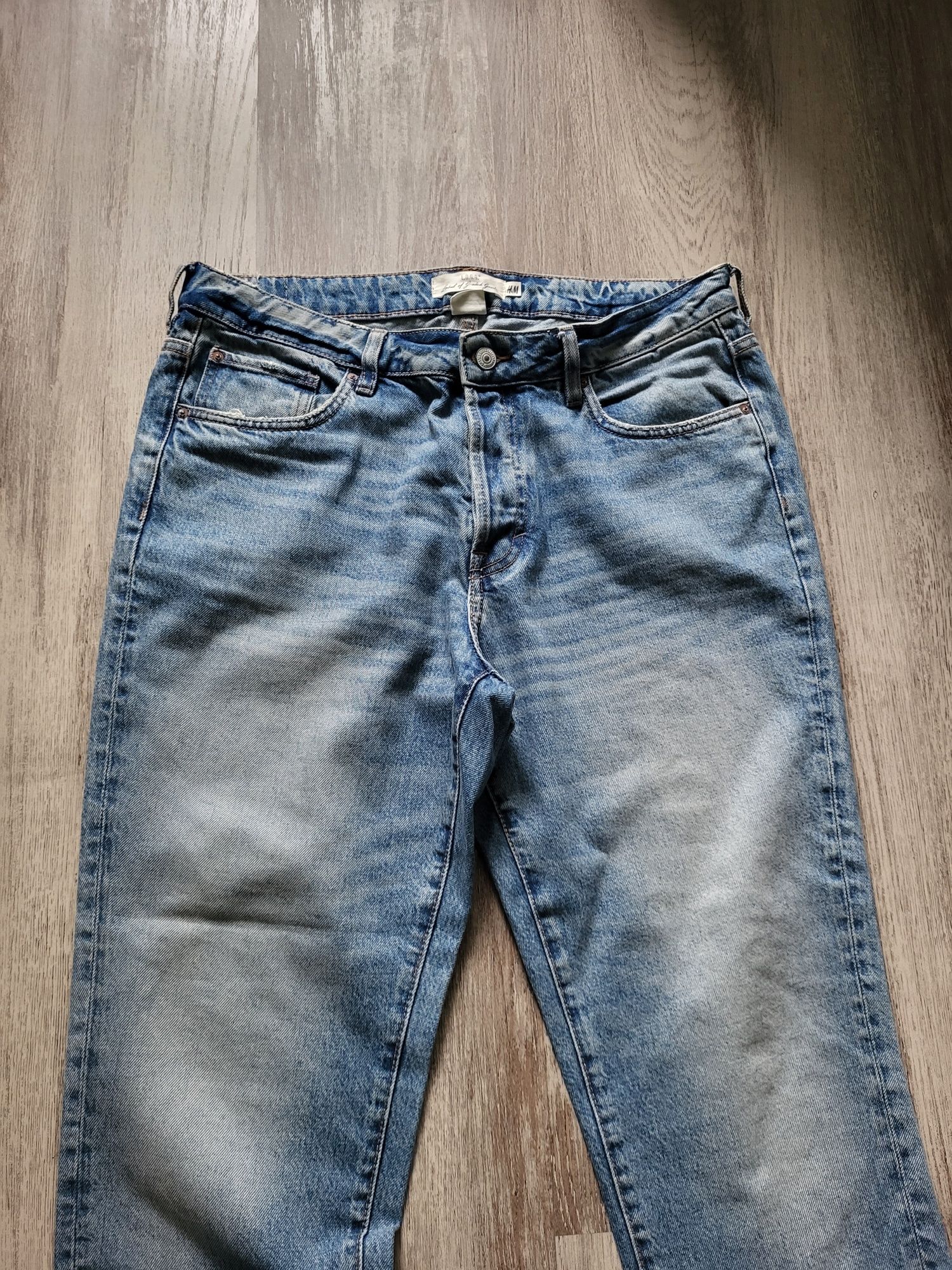 Spodnie jeansowe H&M regular damskie