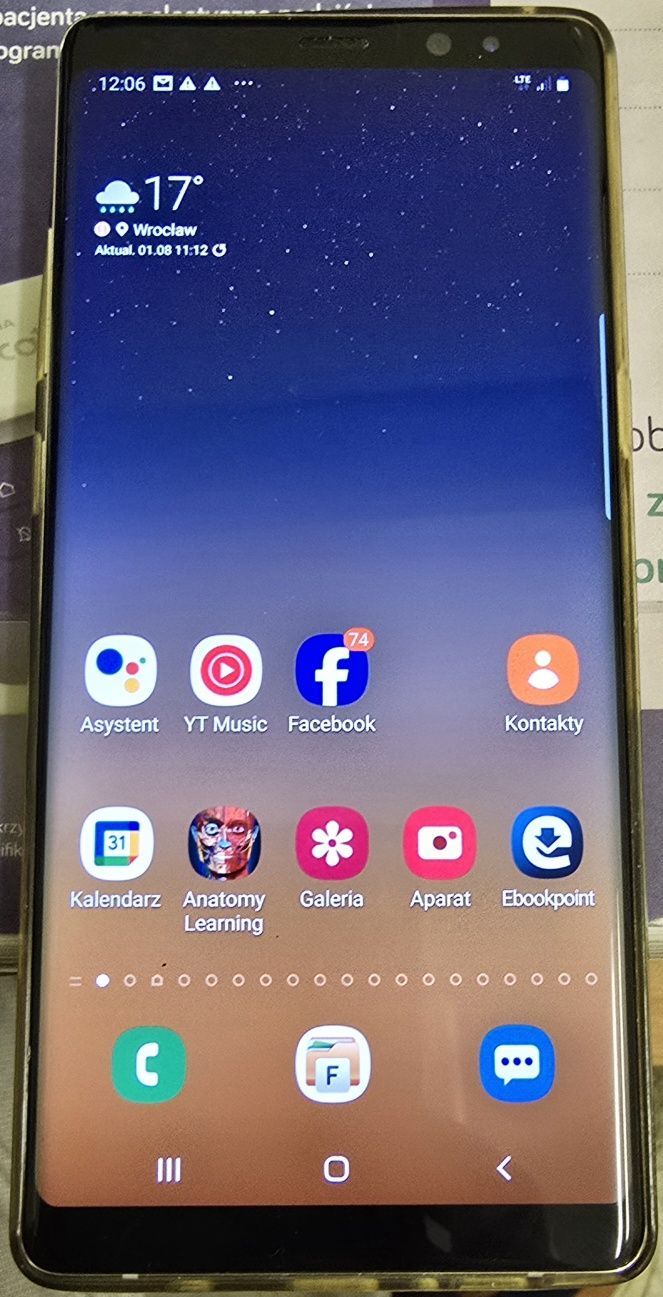 Samsung Galaxy Note 8 plus stacja DEX.