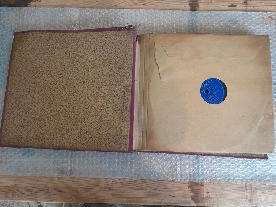 Stary album płyty szelakowe Muza stara płyta aria poemat zestaw retro
