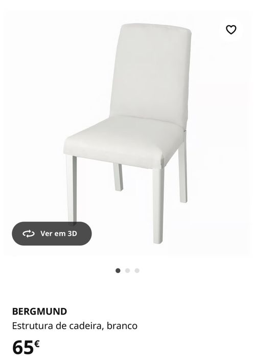 4 Estrutura de cadeira, branco