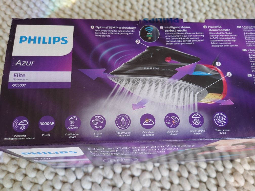 Żelazko parowe PHILIPS Azur Elite Steam Iron GC5037 - topowy model