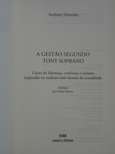 A Gestão Segundo Tony Soprano de Anthony Schneider