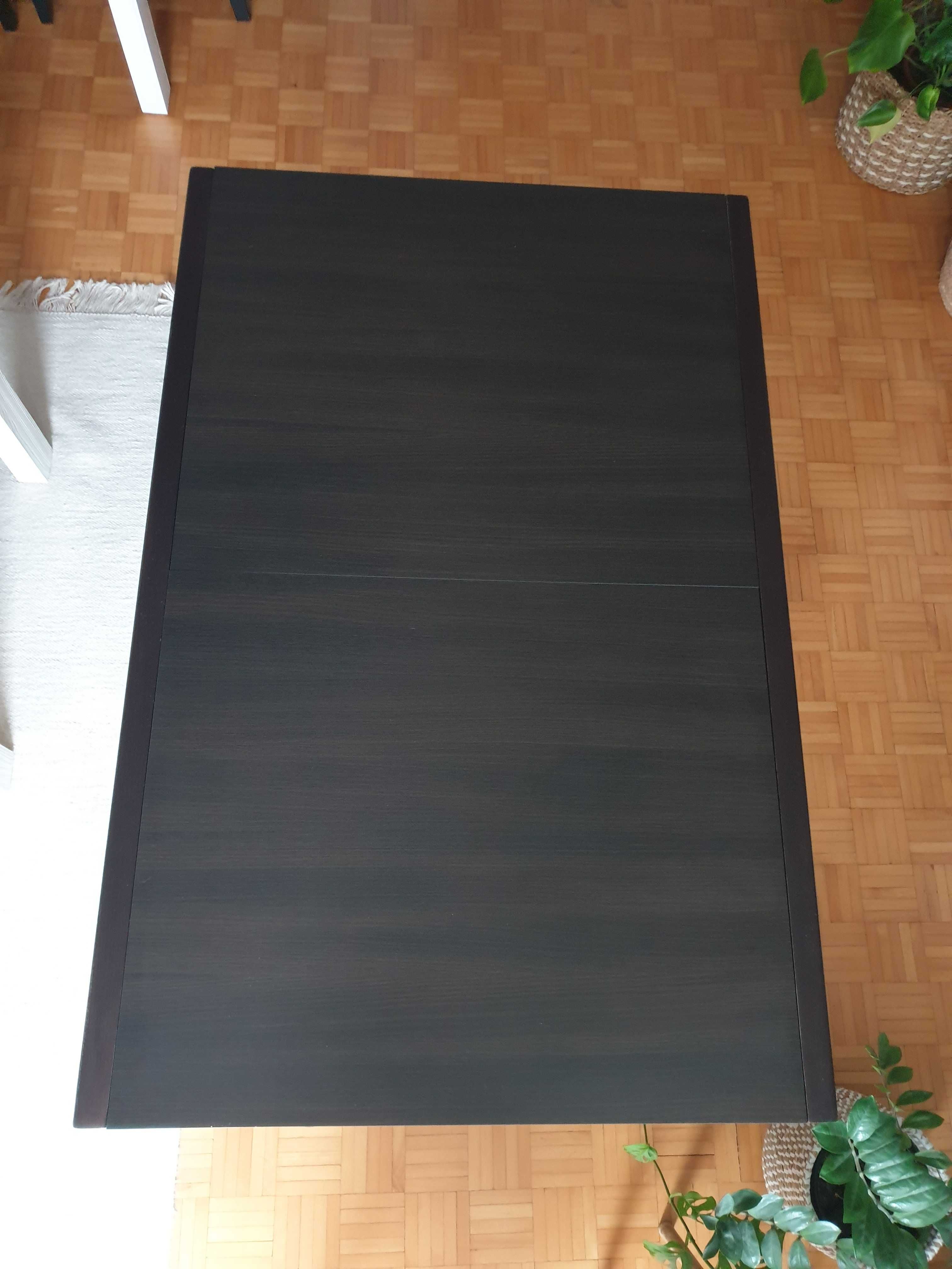 Klasyczny, ładny, stół rozkładany (dł. max. 180cm) w kolorze czarnym