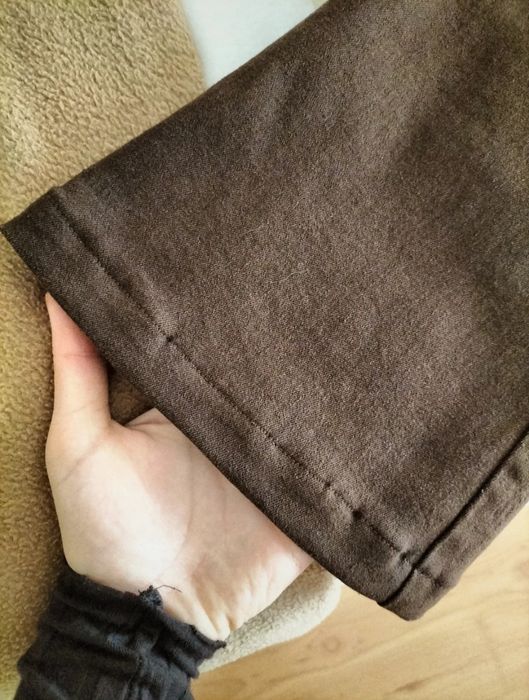 Calças castanhas boca de sino Pull &Bear