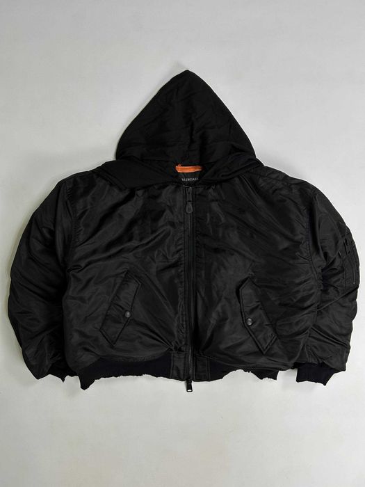 Бомбер Balenciaga черный куртка чорна курточка opium black L M S