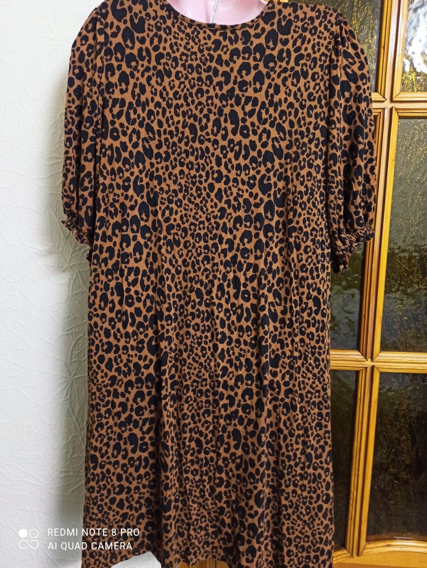 Сукня (плаття) тигровий принт , розм 54-56