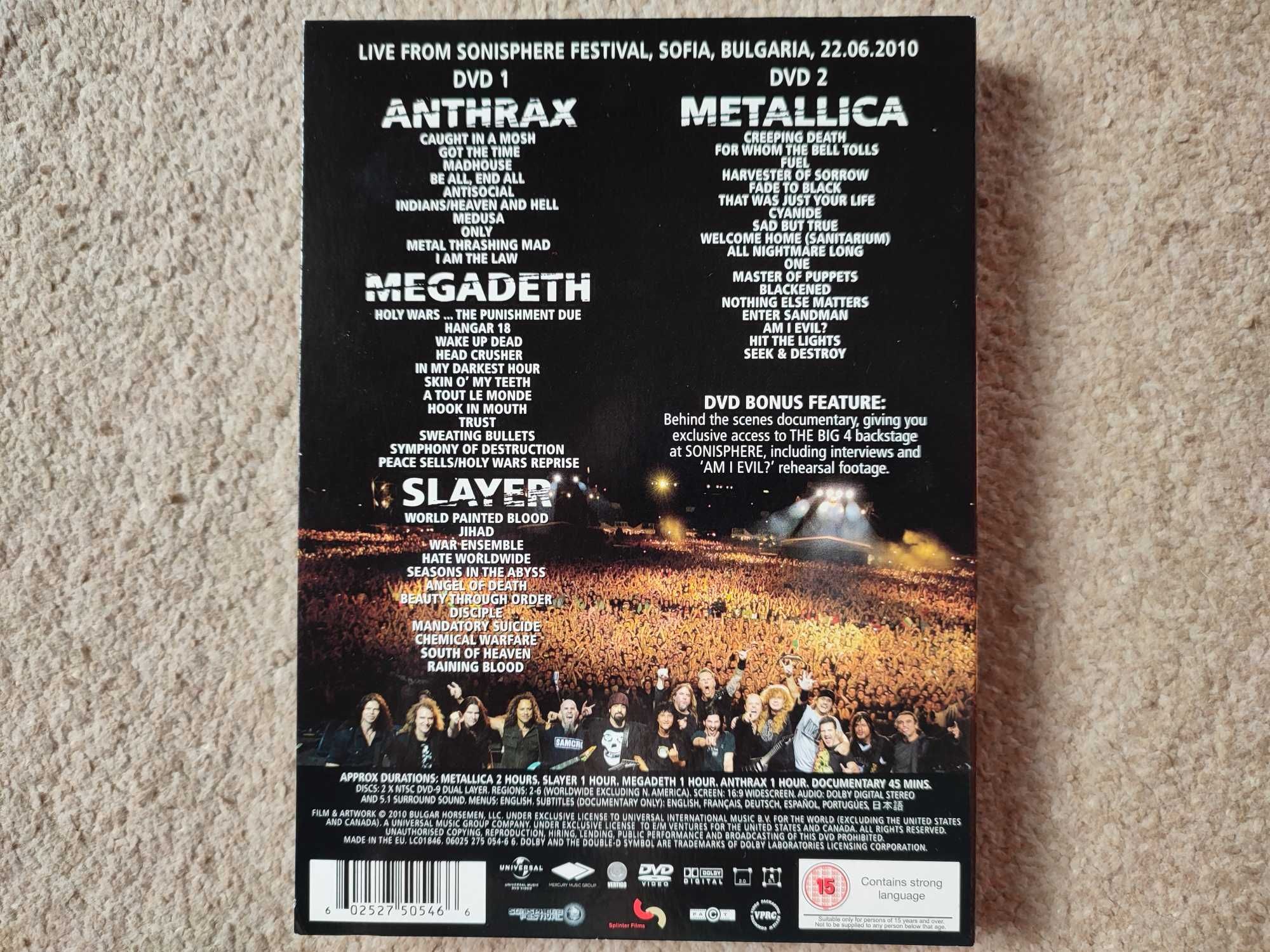 METALLICA, Slayer, Megadeth, Anthrax "The Big 4 Live" 2DVD