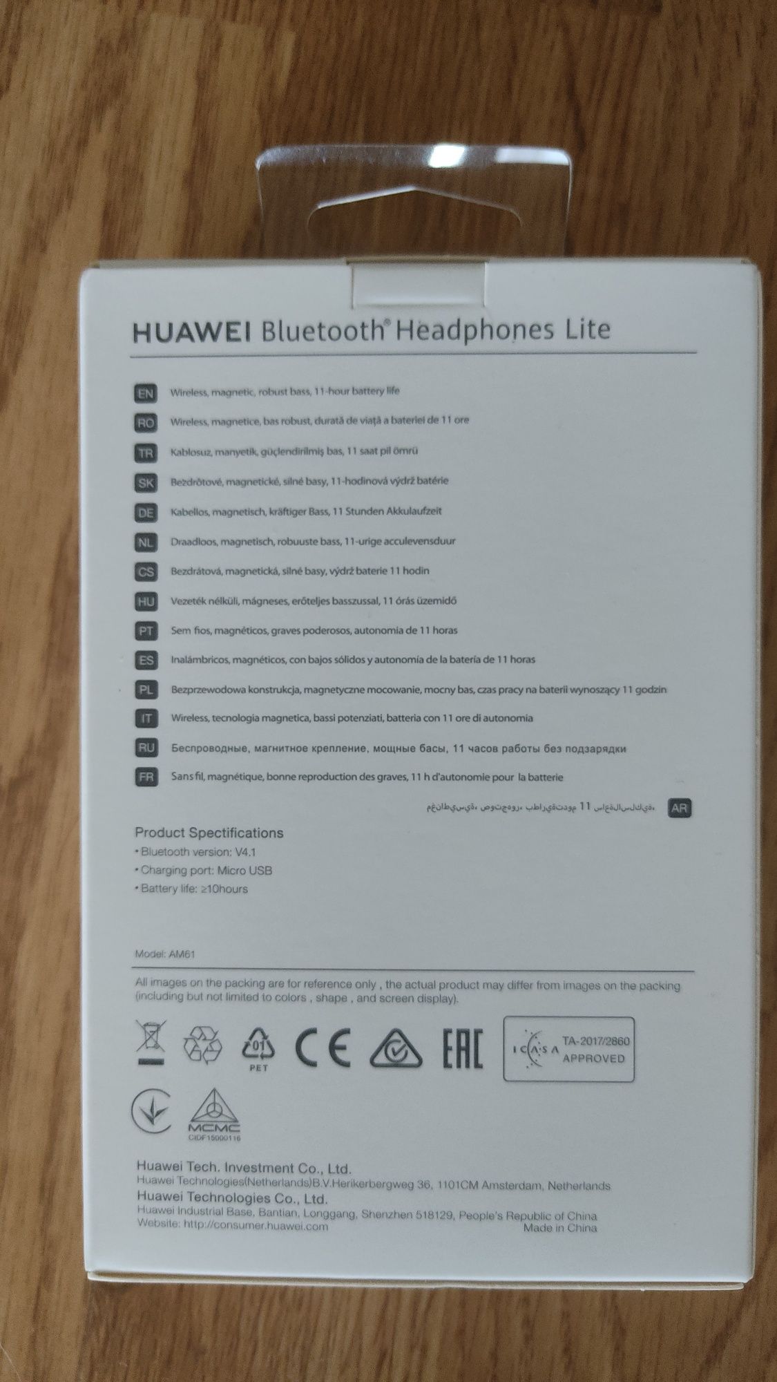 Huawei Bluetooth Headphones Lite - NOVOS - CAIXA FECHADA - PRETOS