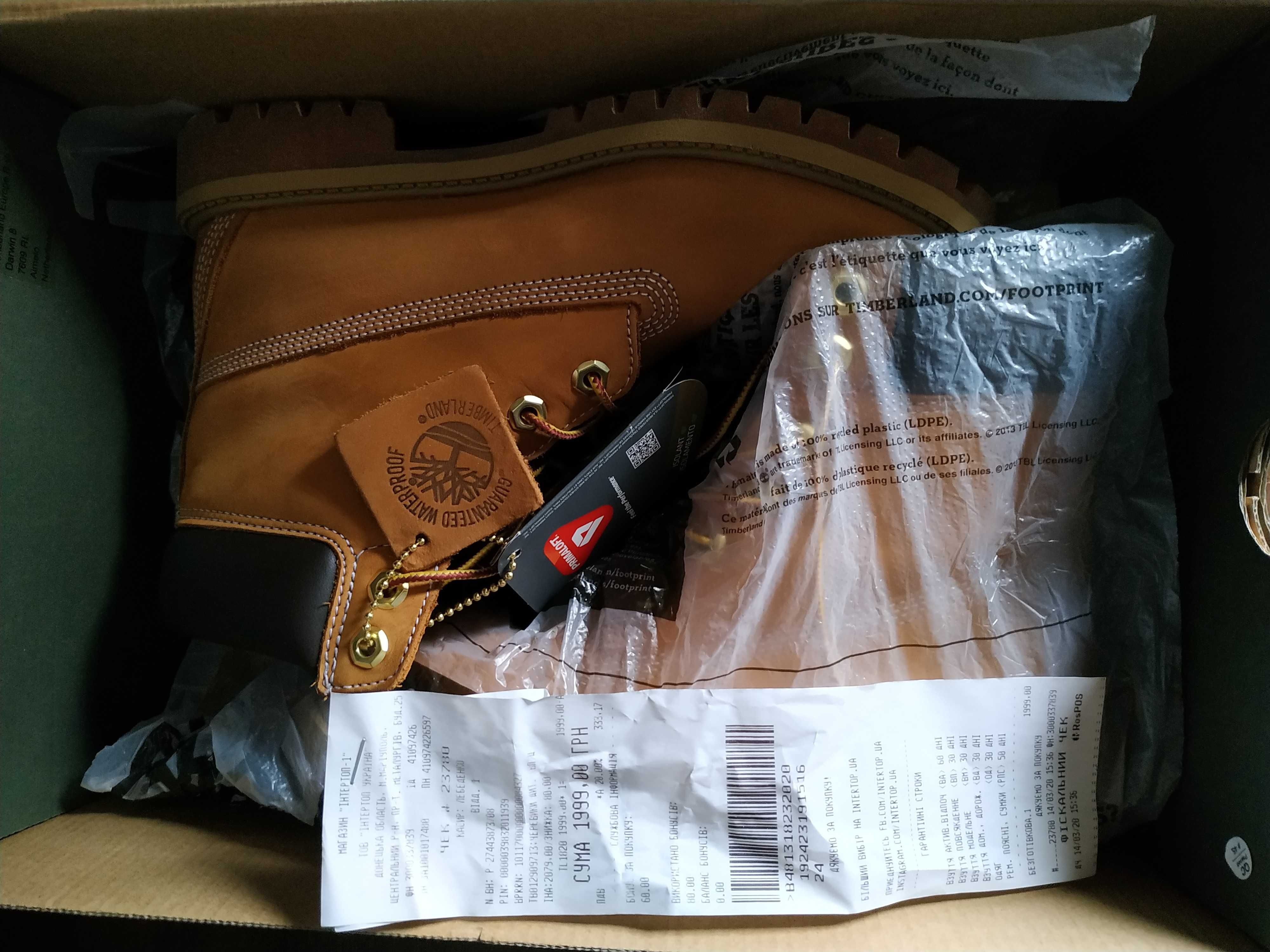 Ботинки Timberland оригинал 36р.