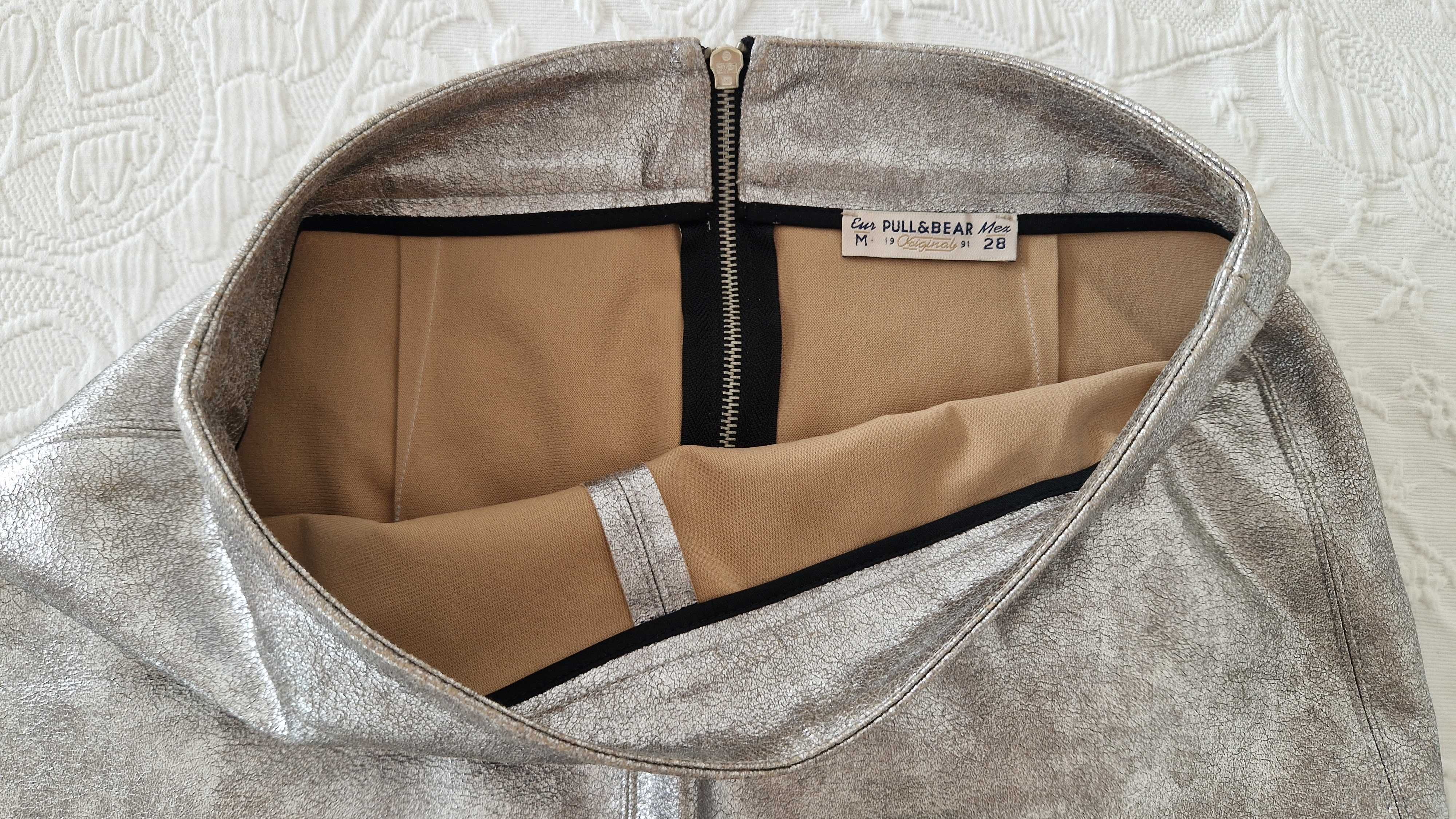 Saia prateada, Pull & Bear, tamanho M