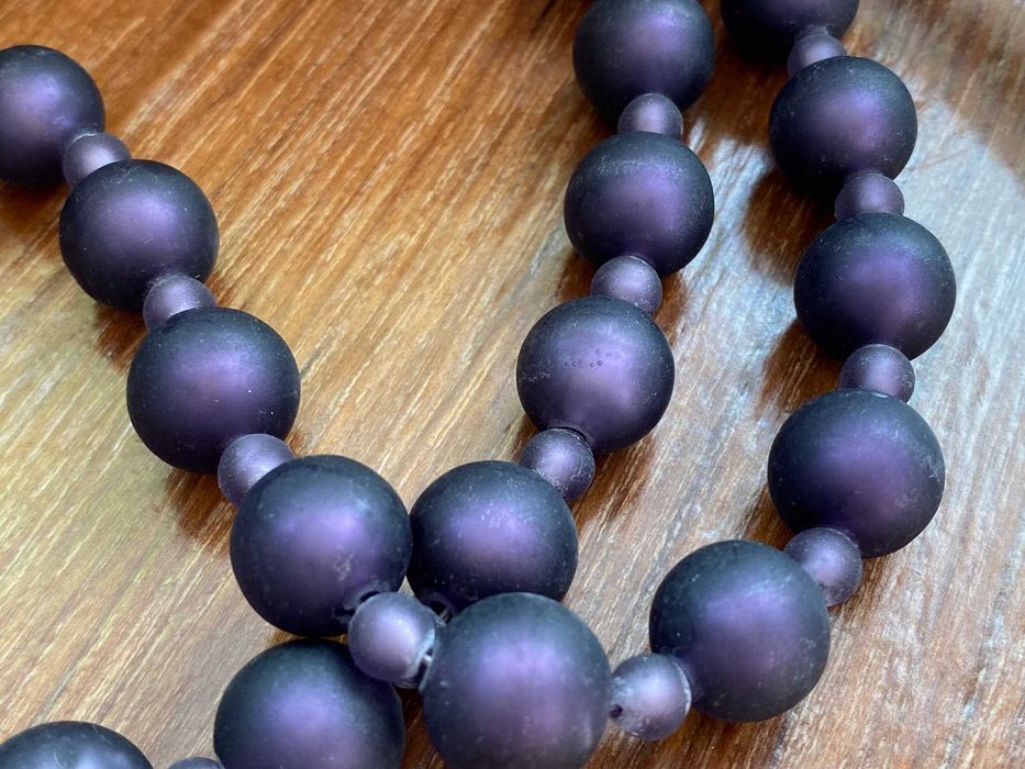 Fioletowy Naszyjnik Szkło