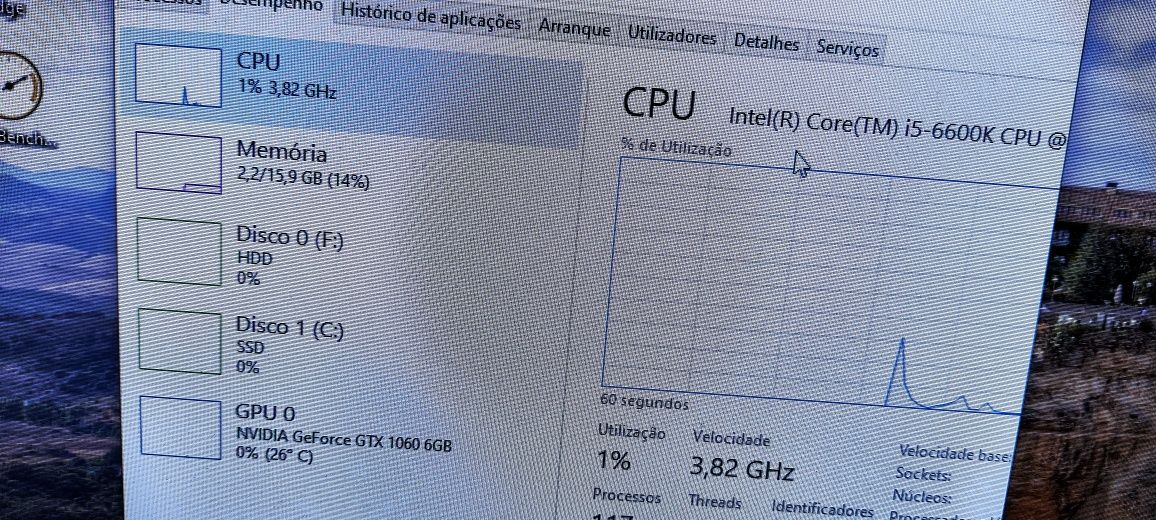 PC gamng Intel Core  i5  GTX 1060 16 gb ddr4