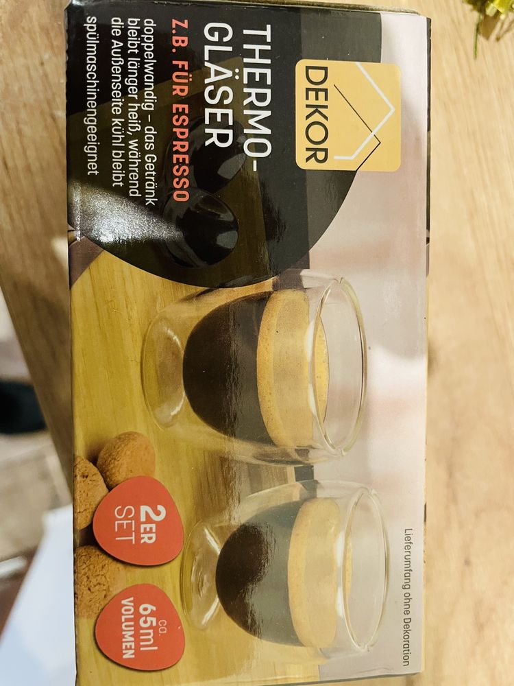 Szklanki dmuchane do espresso 2szt 65ml