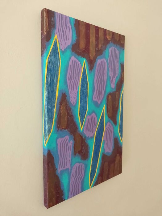 Obraz akrylowy 25x40 cm "Odłamki nadziei w oceanie zwątpienia"