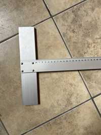 Aluminiowa linijka z ogranicznikiem 100cm, przykładnica