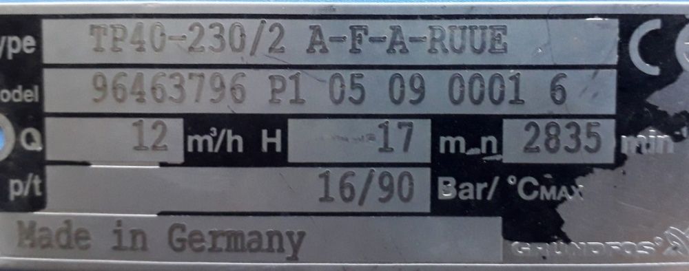 Продам одноступенчатый центробежный насос Grundfos TP 40-230/2 A-F. M