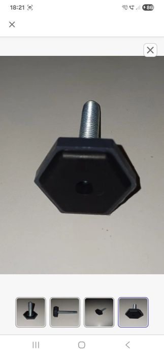 Stopki gwintowane M8x45 antypoślizgowe