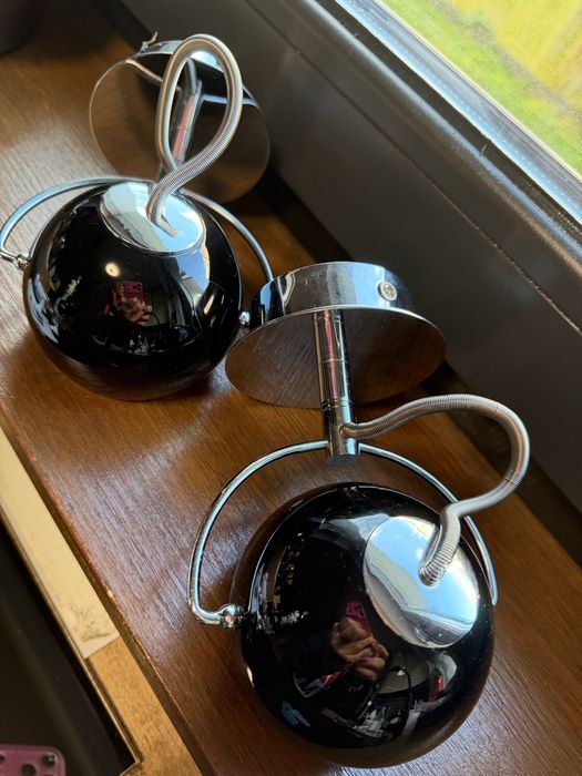 Space age kinkiety grube szklo