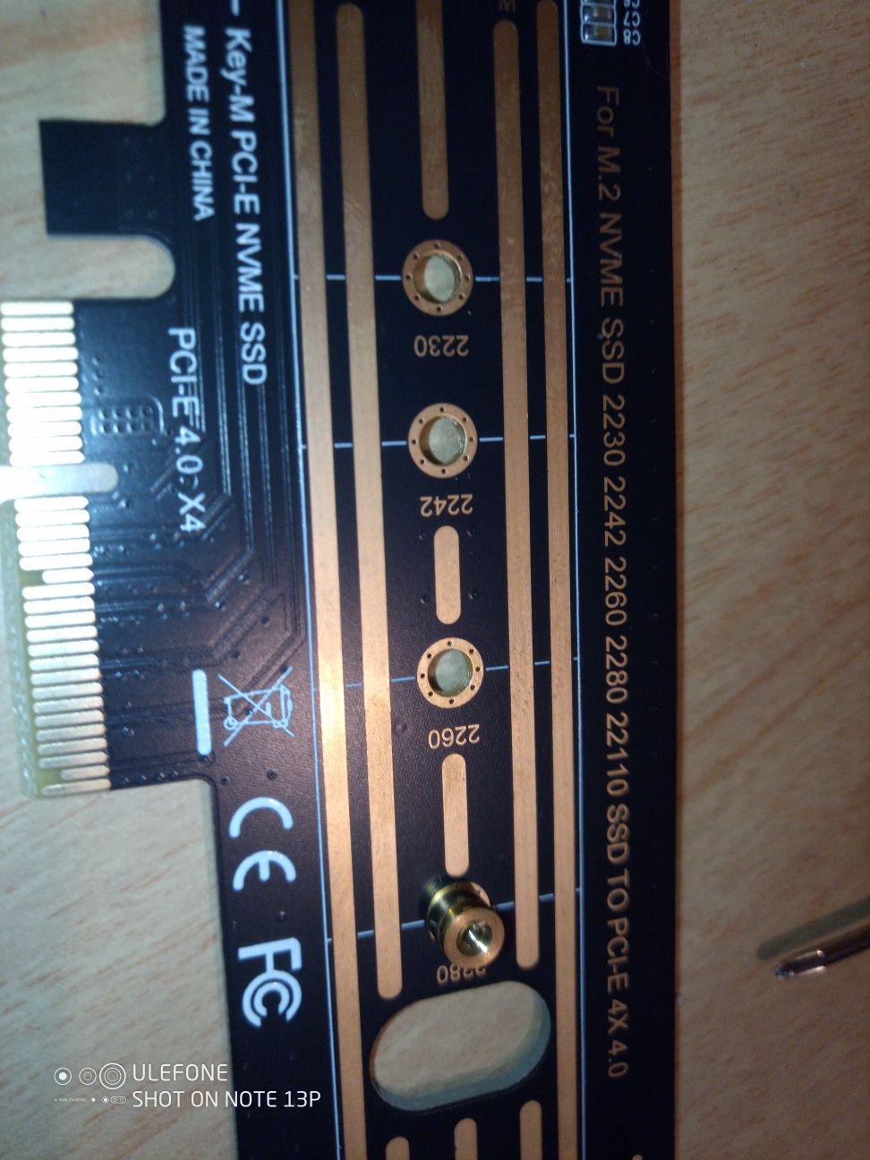 Интерфейсная карта Поддержка PCI-Express X16 2230-22110 Размер M.2 SSD