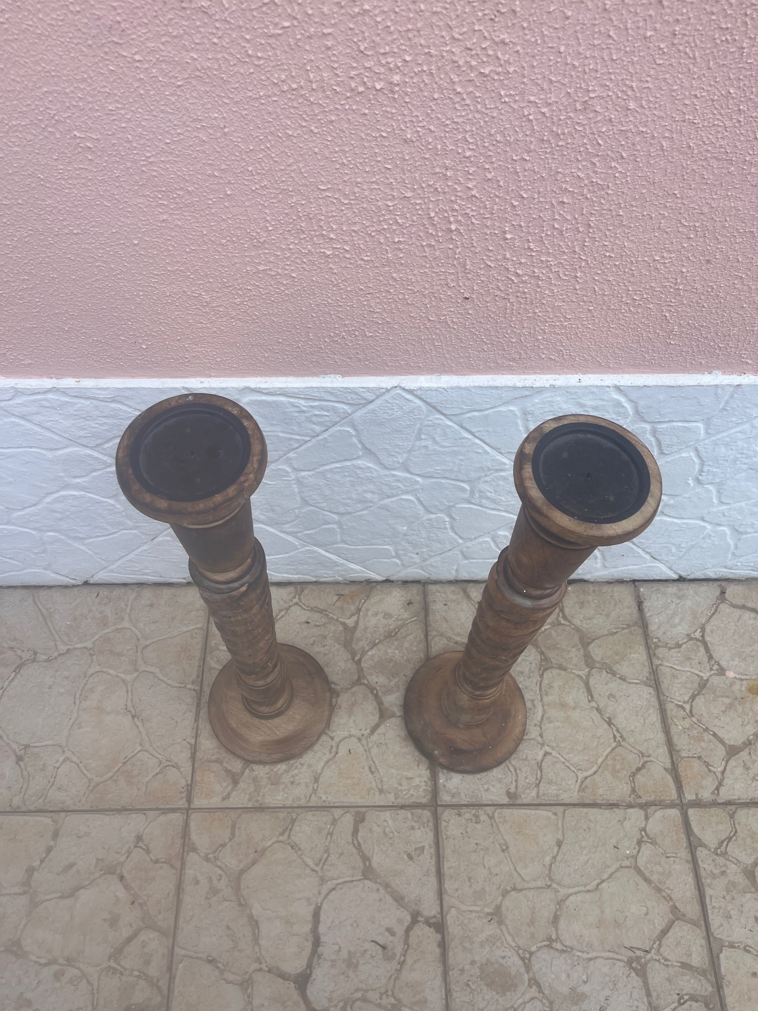 Castiçal de madeira