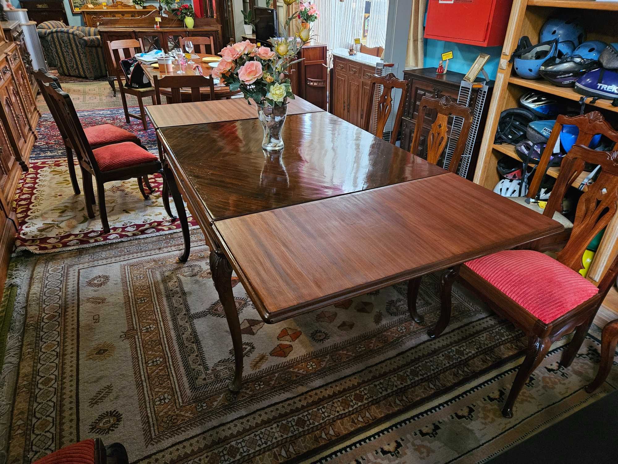 Mesa antiga estilo Queen Anne - Extensível - Bom estado geral - Só a